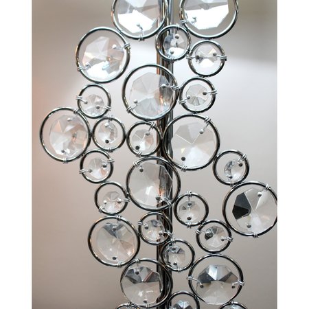 Elegant Designs Prismatic Crystal Sequin and Chrome Table Lamp LT1027-CHR